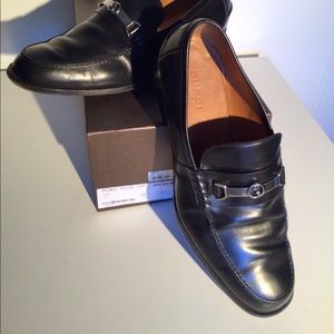 Gucci men’s leather dress shoe size 10 black